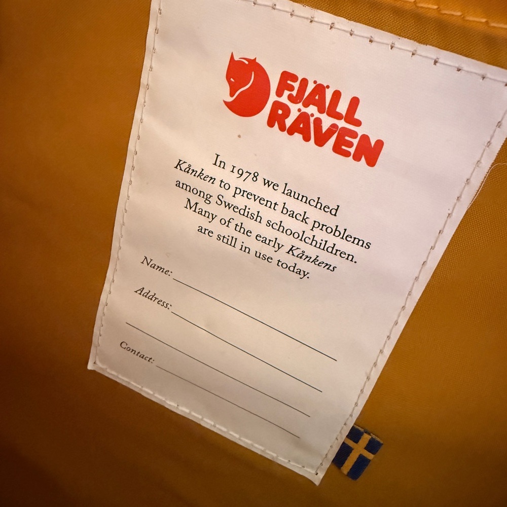 GUC Fjällräven Kånken Backpack in Mustard Yellow - Picture 13 of 16